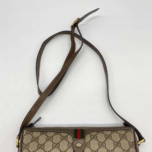 GUCCI Old Gucci 89 02 Shoulder Bag GG Supreme Sherry Line Beige Brown Women's... - Picture 6 of 11